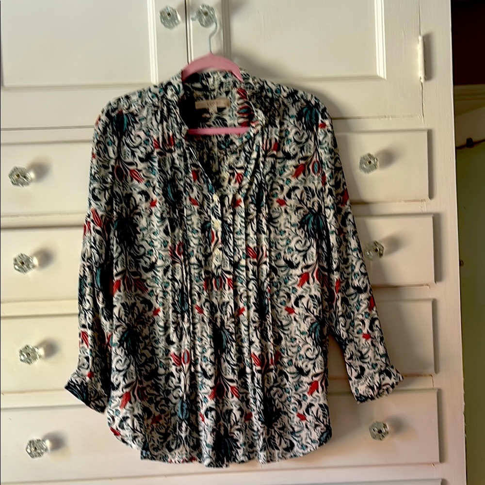 LOFT Floral Patterned Women's Tunic Top